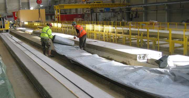 Concrete duvets reduces the lead time of concrete elements in the casting process 