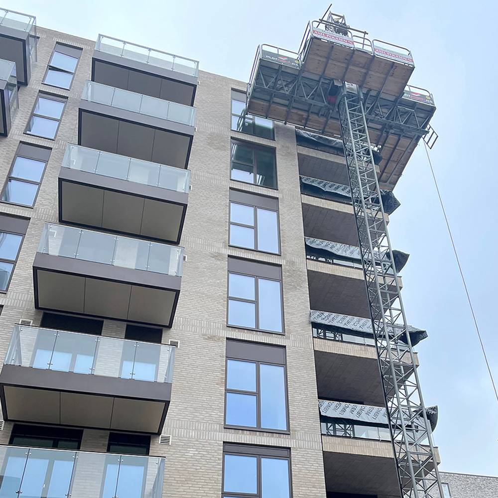 Winter mats from Combitherm protect the construction at Dansk Boligbyg